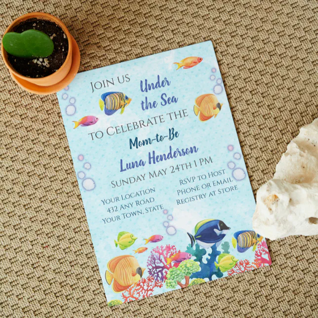 Under the Sea Baby Shower Invitation Zazzle
