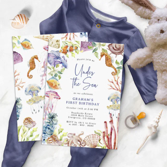 Under The Sea Baby Shower Invitation Zazzle