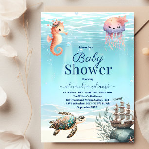 Under The Sea Baby Shower Invitation