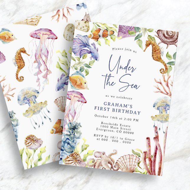 Under The Sea Baby Shower Invitation (Under The Sea Baby Shower Invitation
)