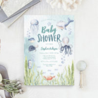 Under The Sea Baby Shower Invitation Card