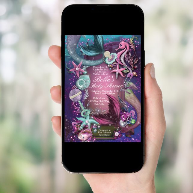 Under the Sea Baby Shower Invitations (Front Digital)