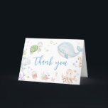 Under The Sea Baby Shower  Letterpress Thank You Card<br><div class="desc">Express your gratitude with Neutral Nautical Baby Shower Thank You Card Printable,  a perfect way to share your heartfelt thanks. Adorned with adorable baby motifs this customizable card adds a touch of sweetness to your appreciation. Personalize to convey your thanks in the most charming and memorable way!

BS716</div>