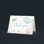 Under The Sea Baby Shower  Letterpress Thank You Card<br><div class="desc">Express your gratitude with Neutral Nautical Baby Shower Thank You Card Printable,  a perfect way to share your heartfelt thanks. Adorned with adorable baby motifs this customizable card adds a touch of sweetness to your appreciation. Personalize to convey your thanks in the most charming and memorable way!

BS716</div>