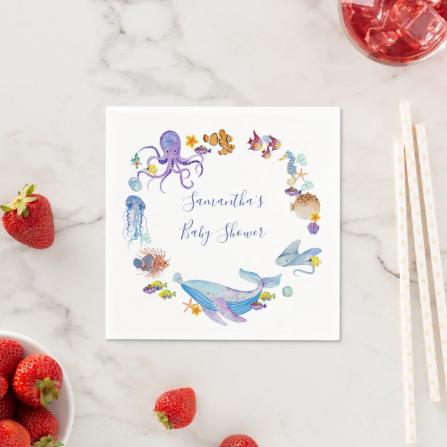 Under the Sea Baby Shower Napkins (Insitu)