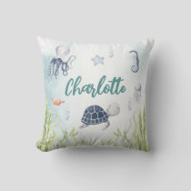 Under The Sea Baby Shower Nursery Pillow