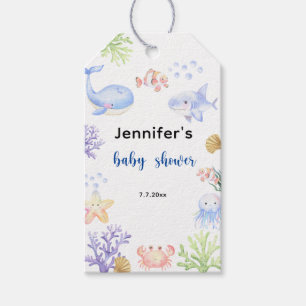 Under The Sea Baby Shower Ocean Animals Gift Tags