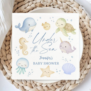 Under The Sea Baby Shower Ocean Boy Paper Napkins