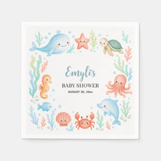 Under the Sea Baby Shower Paper Napkin