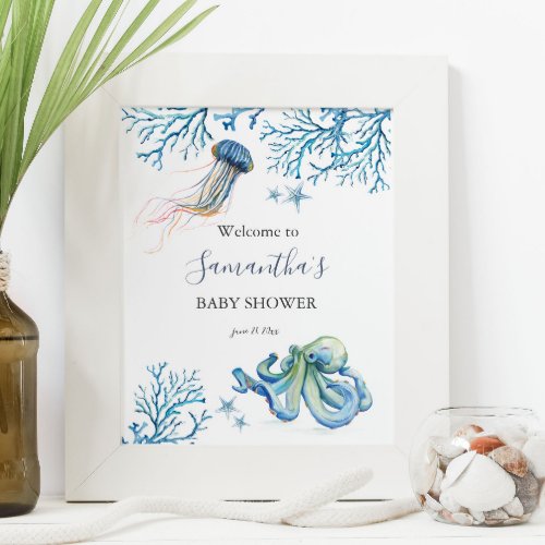 Under The Sea Baby Shower Posters