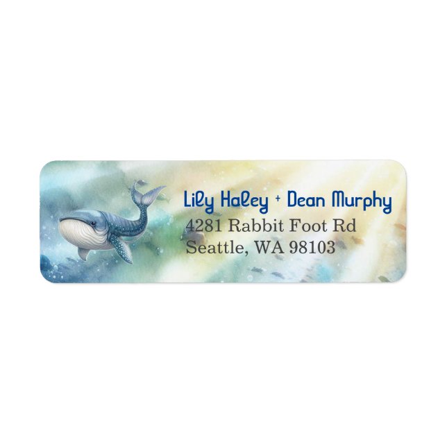 Under the Sea Baby Shower Return Address Labels (Front)