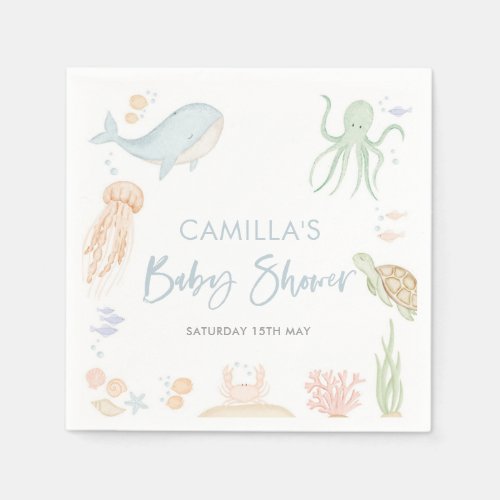 Under The Sea Baby Shower Sea Animal Napkins