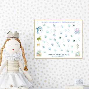 Under the Sea Baby Shower Signature Poster 