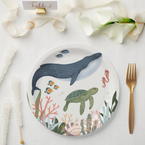 Under The Sea Baby Shower Table Decor Paper Plates