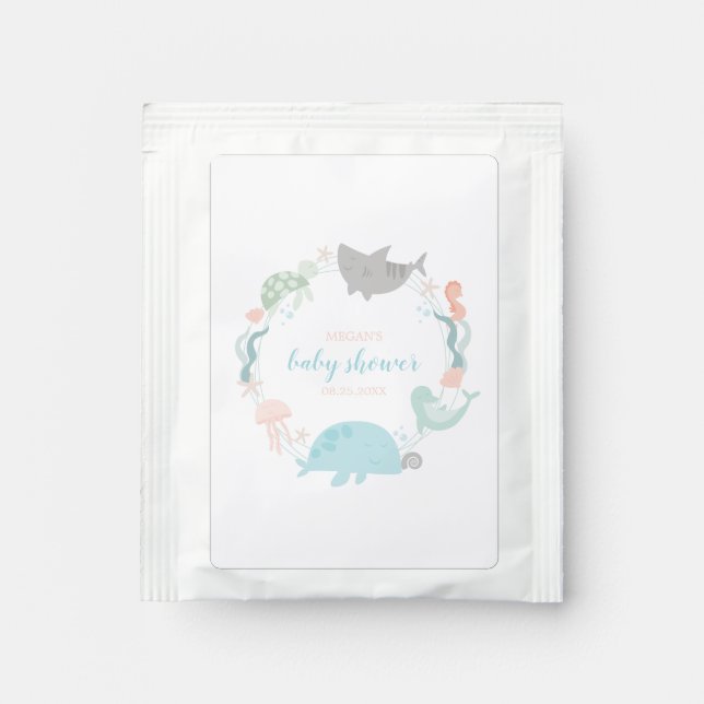 Under The Sea Baby Shower Tea Bag Drink Mix (Front)
