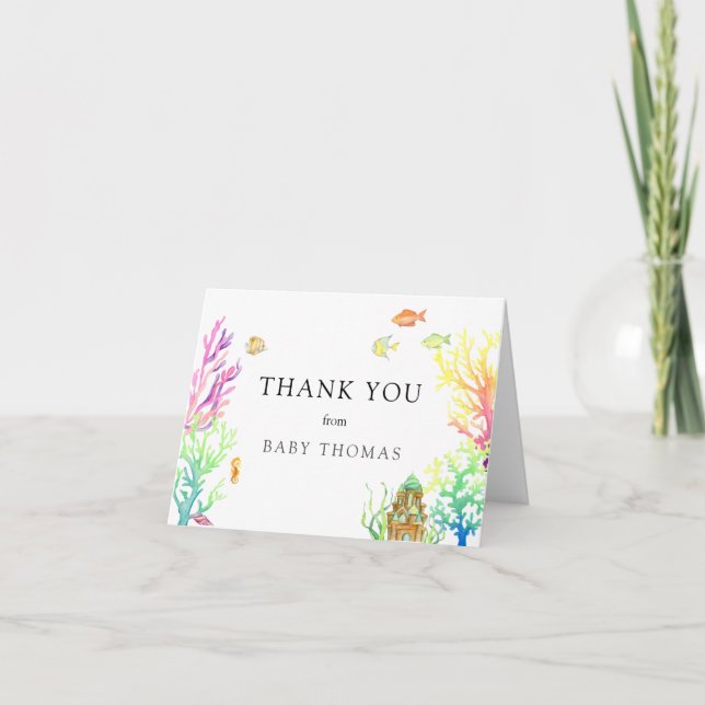 Under the Sea Baby Shower Thank You (Front)