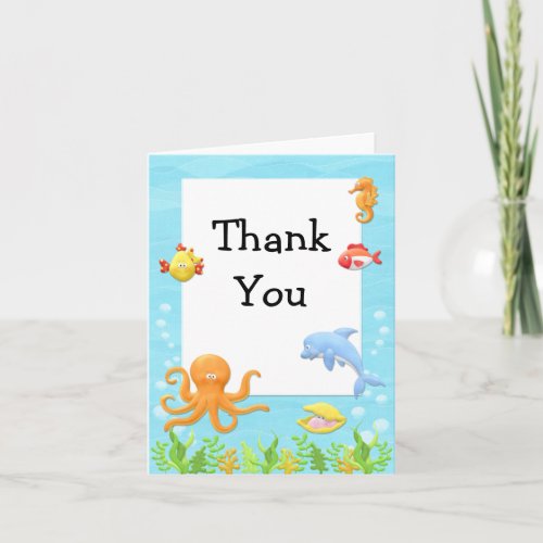 Under the Sea Baby Shower Thank You Card