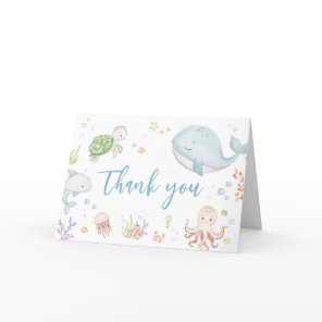 Under The Sea Baby Shower  Thank You Card