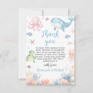 Under the Sea Baby Shower Thank You Card