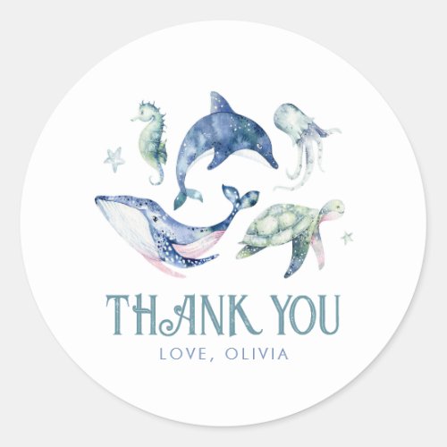 Under the Sea Baby Shower Thank You Stickers