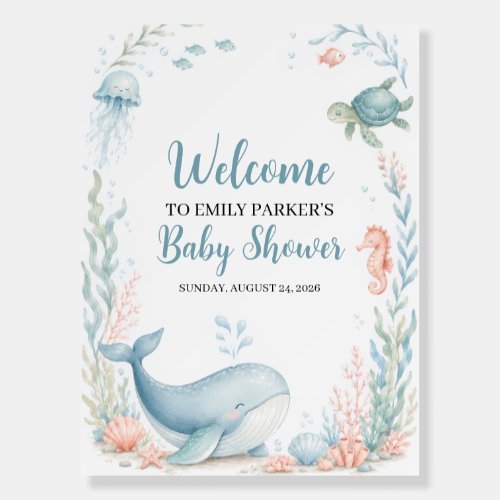 Under the Sea Baby Shower Welcome Sign