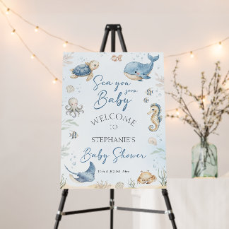 Under The Sea Baby Shower Welcome Sign