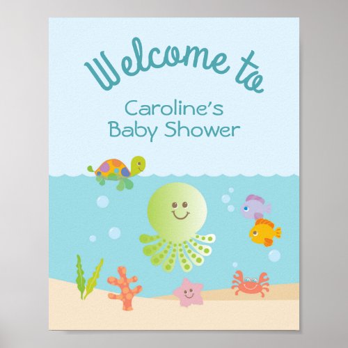 Under the Sea Baby Shower Welcome Sign