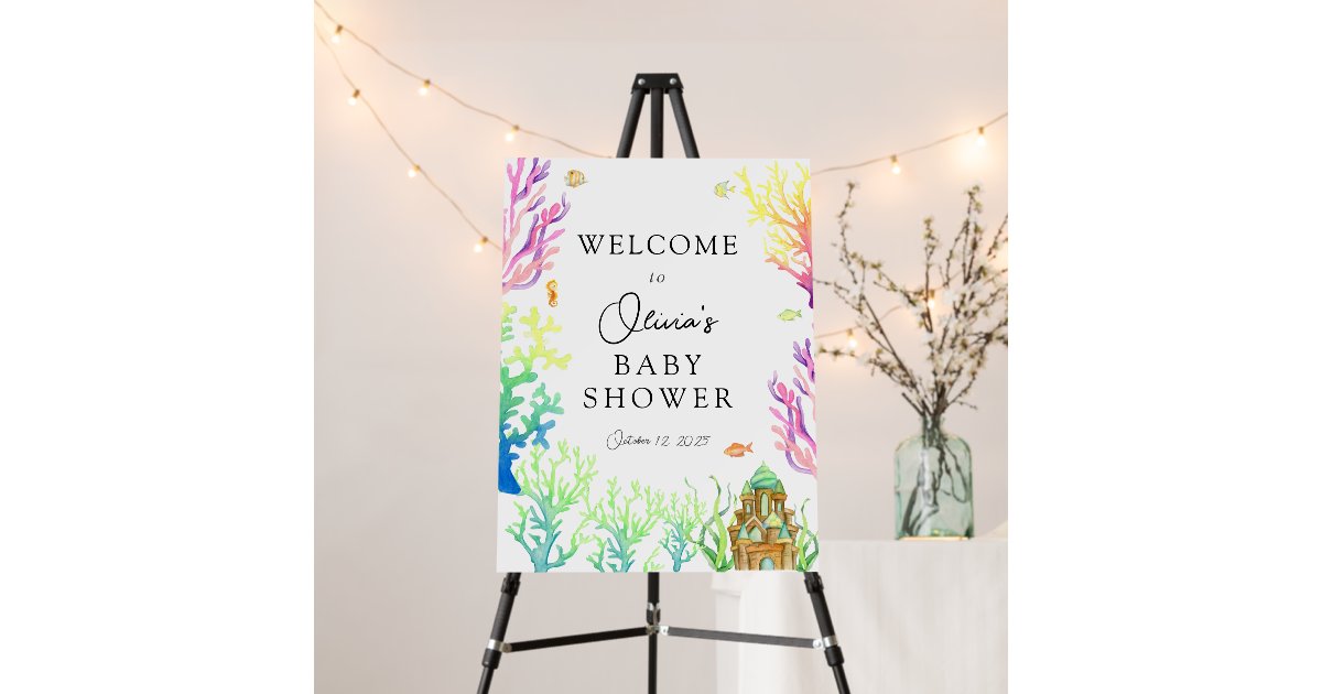 Under the Sea Baby Shower Sign Zazzle