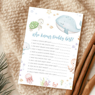 Under The Sea Baby Shower Who Know Daddy Best Game