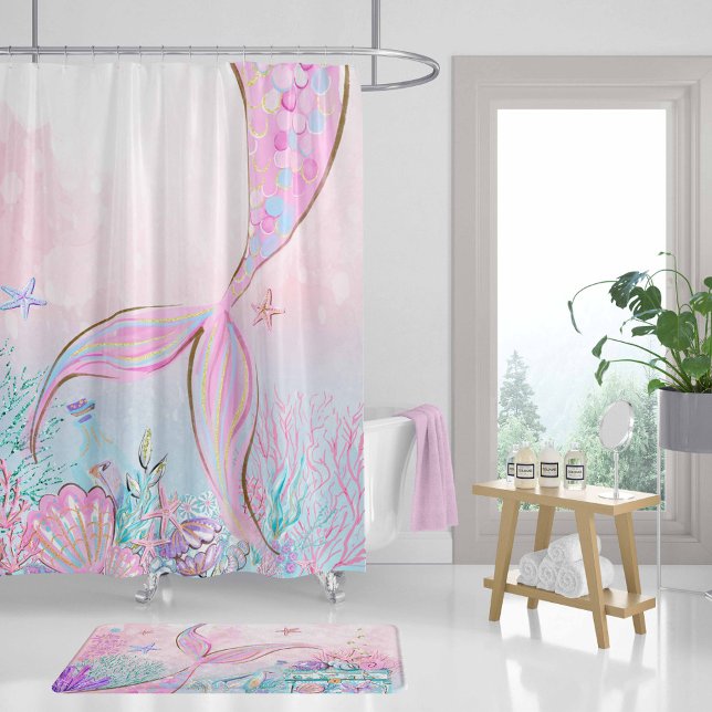 Under the Sea Bathroom decor, Mermaid  Shower Curtain (Creator Uploaded)