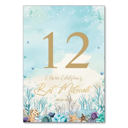 Under the Sea Beach Bat Mitzvah 12th 13th Birthday