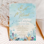 Under the Sea Beach Shells Corals Bat Mitzvah  Invitation<br><div class="desc">Personalize this lovely under the sea Bat Mitzvah invitation with your own wording easily and quickly, simply press the Edit Using Design Tool button to further re-arrange and format the style and placement of the text.  Also available in a digital instant download format. Under the Choose Your Format dropdown menu,...</div>
