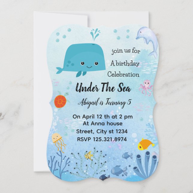 under the sea birthday  (Front)