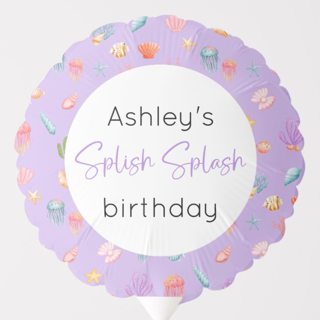 Under The Sea Birthday Balloon (Front)