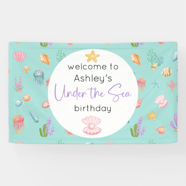 Under The Sea Birthday Banner (Horizontal)