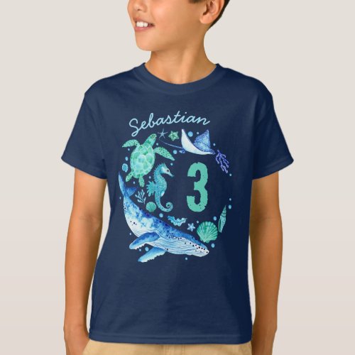 Under the Sea Birthday Boy T_Shirt