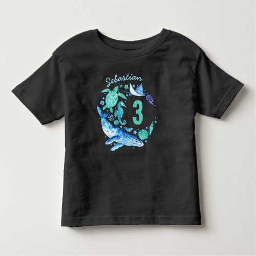 Under the Sea Birthday Boy Toddler T_shirt
