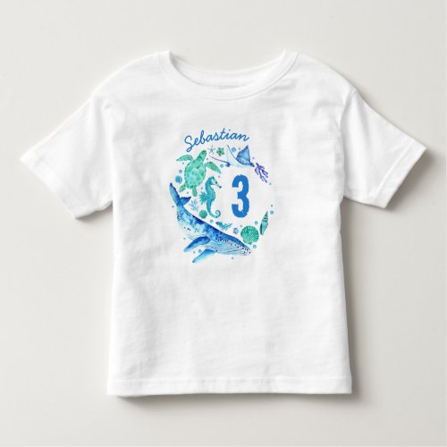 Under the Sea Birthday Boy Toddler T_shirt