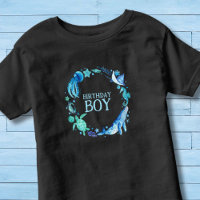 Under the Sea Birthday Boy Watercolor Ocean Animal