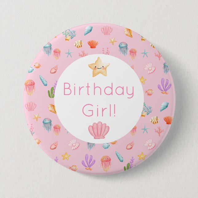 Under The Sea Birthday Button (Front)