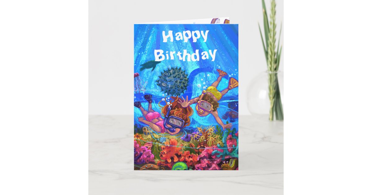 Under the Sea Birthday Card | Zazzle.com