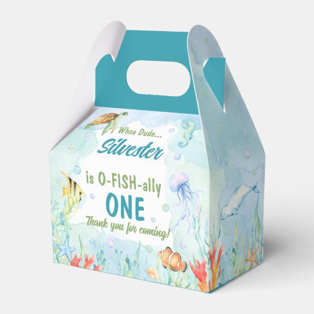 Under the Sea birthday Favor Box (Front Side)