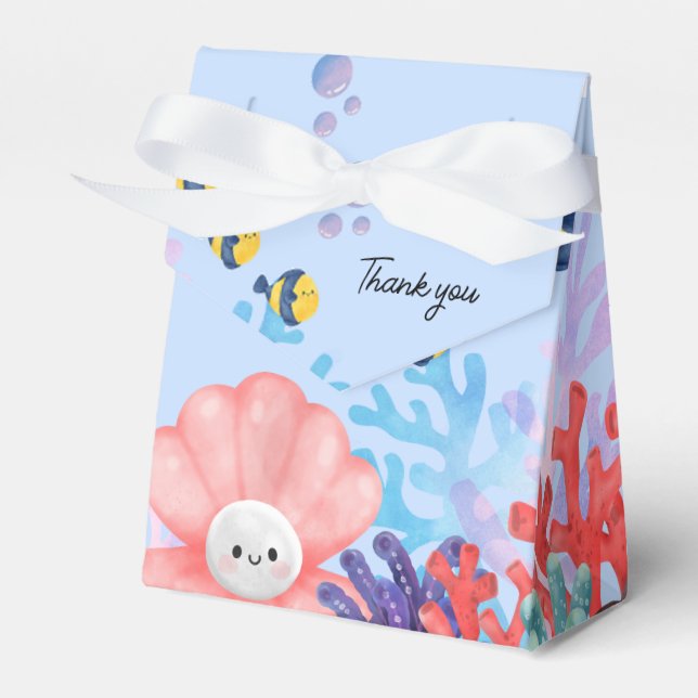 Under the sea birthday  favor boxes (Front Side)