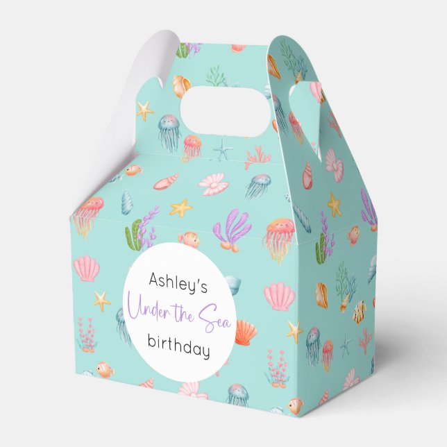 Under The Sea Birthday Favor Boxes (Front Side)