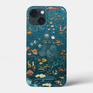 Under The Sea Birthday gift , Ocean Animals iPhone 13 Mini Case
