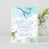 Under the Sea Birthday Invitation (Standing Front)