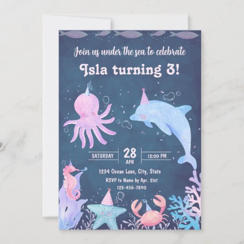 Under the Sea Birthday Invitation