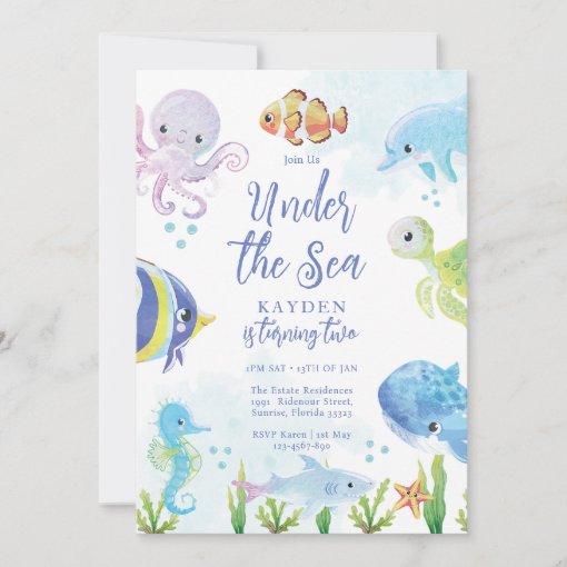 Under the Sea Birthday Invitation | Zazzle