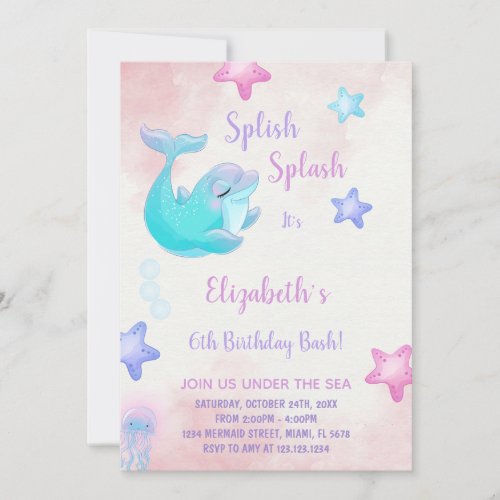 Under the sea Birthday Invitation