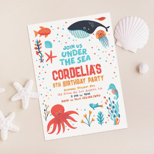 Under The Sea Birthday Invitation
